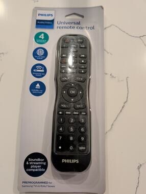 Philips SRP9232D/27 3-Device Universal Remote Control for TV Soundbar Streaming